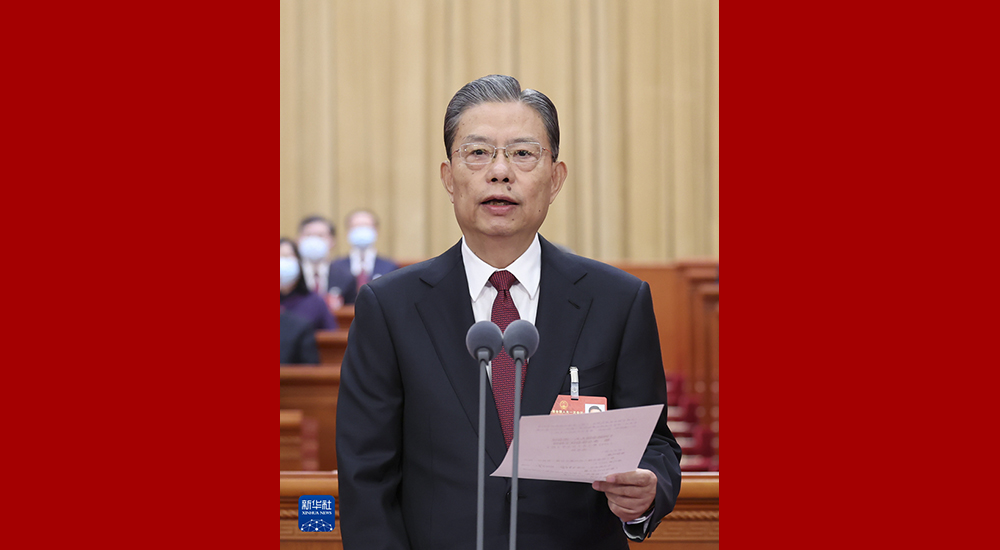 3月5日，第十四屆全國人民代表大會第一次會議在北京人民大會堂開幕。趙樂際主持開幕會。