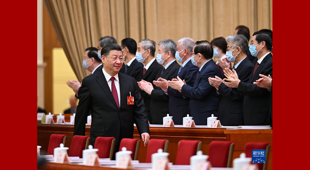 3月5日，第十四屆全國人民代表大會第一次會議在北京人民大會堂開幕。習近平步入會場。